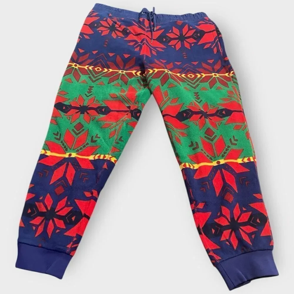 Polo Ralph Lauren Snowflake Fair-Isle Graphic Fleece Jogger Sweatpants size XL